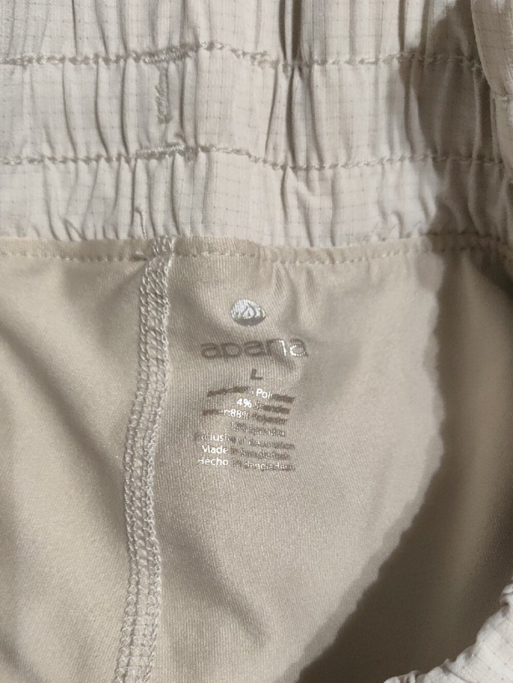 Women's Drawstring Cargo Shorts - Cream - Picture 4 of 4